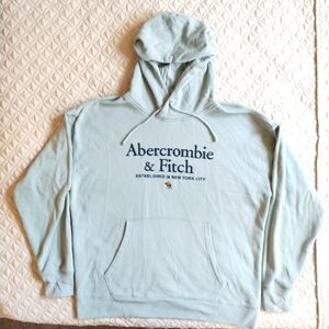 Abercrombie & Fitch Light Green Men's Vintage Moose Hoodie XL